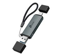 TP-Link UA430D Lettore di Schede SD, USB 3.0 Type C&A, Supporta SD/SDHC/SDXC/mircoSD/microSDHC/microSDXC, UHS-I, Compatibile con Phone(iOS/Android), Tablet, Laptop e Desktop (Linux/Mac/Windows/Chrome)