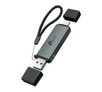 TP-Link UA430D - Lettore di schede di memoria USB 3.0 e microSD e SD, USB 3.0 Type-C e A, supporta fino a 2 TB, doppia lettura/scrittura per iPhone/desktop/laptop, fotocamere Tapo, trasmissione più