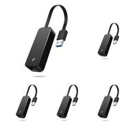TP-Link UE306 Adattatore di Rete da USB 3.0 a Gigabit Ethernet 10/100/1000, Design Pieghevole e Portatile, Plug&Play in Nintendo Switch (Confezione da 5)