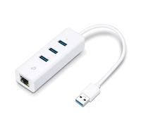 TP-Link UE330 Adattatore USB di Rete 2 in 1, Hub a 3 Porte USB 3.0, Adattatore G