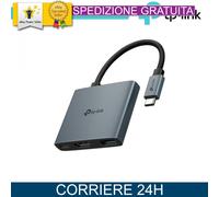 TP-Link Hub USB di tipo C 3 in 1, USB 3.0, trasferimento dati da 5 Gbps, USB A, HDMI 4K a 60Hz, ricarica rapida PD 3.0 da 100 W, connessioni espandibili, archiviazione automatica, cavo intrecciato,