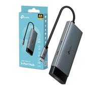 TP-Link UH5020C Hub USB-C 5 in 1, HDMI 4K@60Hz, USB-C PD Rapida a 100W, Porta USB-C+2 Porte USB-A 3.0 fino a 5 Gbps, Supporta Mac OS, Windows 11/10/8.1/8/7, Linux OS, iPadOS, iOS, Android e Chrome OS