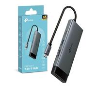 TP-Link UH7021C Hub USB C 7 in 1, 1 HDMI 4K@60Hz, SD e MicroSD UHS-I, 1 PD 100W, 3 Porte USB-A 3.0, 5 Gbps SuperSpeed, Win11/10/8.1/8/7, Mac OS, Linux OS, iOS, Android, Chrome OS