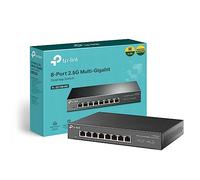 TP-Link Unmanaged 8-Port 2.5G Multi-Gigabit Desktop Switch, 802.3X Flow Control, 802.1p/DSCP QoS, Ideal for Small and Home Office with fanless design, Metal Casing, Plug and Play (TL-SG108-M2)