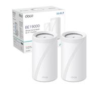 TP-Link WiFi 7 Deco BE85(2-pack) Router Mesh WiFi, BE19000Mbps Tri-Band, Canali 320 MHz, Porta 10Gbps Combinata Ethernet/Fibra, Ripetitore, Alexa, Funziona con Qualsiasi ISP e Modem, 2 Pacchi