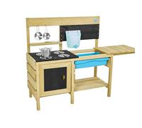 TP Toys Cucina al Fango | Cucina Deluxe in Legno di Fango | Ragazzi e Ragazze 3+ | Set da Gioco per Bambini da Cucina all'aperto con Padella d'Acqua, lavello da Giardino e Accessori da Cucina |