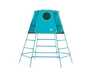 TP Toys Explorer - Telaio da Arrampicata in Metallo con Piattaforma e Tana | TP852 | 18 Mesi - Basso 12 Anni - Altezza Totale | Blu | Giocattoli per Esterni e Giardino per Bambini