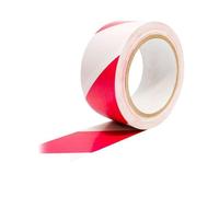 TP130302 Nastro: Avviso bianco-rosso L: 33 m W: 50 mm autoadesivo Thk: 0,15 m...