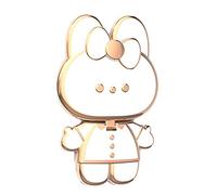 TPALPKT Simpatico coniglietto nascosto supporto per telefono 3D specchio coniglio supporto invisibile portatile per telefono cellulare pieghevole coniglio cartone animato supporto per telefono