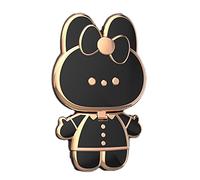 TPALPKT Simpatico coniglietto nascosto supporto per telefono 3D specchio coniglio supporto invisibile portatile per telefono cellulare pieghevole coniglio cartone animato supporto per telefono