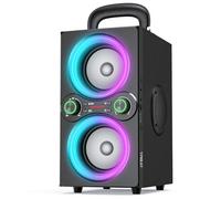 TPBEAT Cassa Bluetooth Potente Portatile, 80W Party Wireless Altoparlante Bluetooth, con Luci, Super Bass, Speaker TWS Stereo ad Alto Volume da 100dB, per Party,Campeggio