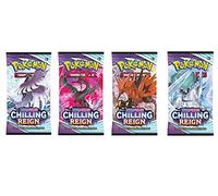 TPCI 4 x Pokemon Spada & Scudo 6 Chilling Reign Booster Pack (4 in dotazione) - Pokemon TCG SwSh6