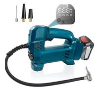 TPDL Compressore auto a batteria per Bosch PBA/PSB/PSR 18 V con lampada LED, senza fili, pompa ad aria automatica, 150 PSI, gonfiatore pneumatici, batteria universale per biciclette/auto/palla