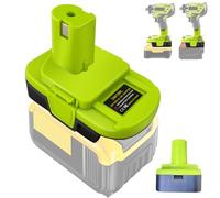 TPDL DM18RL - Adattatore per batteria Ryobi da 18 V, convertitore di batteria con caricatore per telefono USB, conversione con batteria agli ioni di litio De walt da 20 V, per utensili Ryobi da 18 V