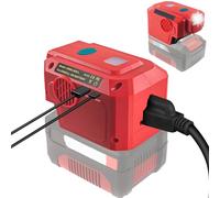 TPDL Inverter a batteria da 200 W per batteria Einhell da 18 V, DC 18 V a AC 220 V, convertitore di tensione Pure Sine Wave adattatore con USB Type-C, lampada LED da 200 lm, per batteria agli ioni di