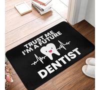 TPDODON Fidati di me sono un futuro dentista tappetini antiscivolo per porta pavimento bagno cucina zerbino camera da letto balcone ingresso tappeto-16x24 inch