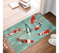 TPDODON Le Ballet Des Carpes Koi Fish Zerbino d'ingresso per interni tappeto da giardino tappeto da cucina bagno animale giapponese-24x36 inch