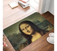 TPDODON Tappetini per ingresso porta d'ingresso pittura artistica bagno cucina giardino tappeto tappeto Mona Lisa di Leonardo da Vinci-24x36 inch