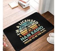 TPDODON Tappetino antiscivolo per porta da bagno e cucina per operatore radio retrò con licenza per interni per WC e ingresso-20x32 inch