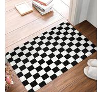 TPDODON Tappeto d'ingresso classico a scacchiera antiscivolo assorbente per interni per cucina camera da letto ingresso-16x24 inch