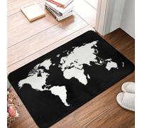 TPDODON Zerbino antiscivolo con mappa del mondo per ingresso cucina bagno porta tappetino storia geografia tappeto per WC-24x36 inch