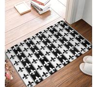 TPDODON Zerbino antiscivolo con motivo a giglio motivo: giglio per bagno cucina porta del water pavimento ingresso tappeto-20x32 inch