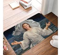 TPDODON Zerbino antiscivolo con motivo Nicolas Cage che cammina sull'acqua divertente meme per cucina bagno e WC.-24x36 inch