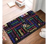 TPDODON Zerbino antiscivolo per cucina bagno porta del WC pavimento ingresso tappeto emblema OES ordine della stella d'Oriente-24x36 inch