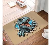 TPDODON Zerbino antiscivolo per ingresso bagno cucina garage tappeto motivo: dinosauro T-rex selvaggio ruggisce-20x32 inch