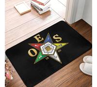 TPDODON Zerbino antiscivolo per ingresso bagno cucina WC tappeto emblema OES Ordine della Stella d'Oriente-24x36 inch