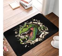 TPDODON Zerbino antiscivolo per ingresso cucina bagno garage tappeto antiscivolo tappetino per piedi motivo: dinosauro T-rex selvaggio ruggisce-20x32 inch