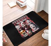 TPDODON Zerbino antiscivolo per ingresso cucina bagno garage tappeto tappetino per piedi motivo: pagliaccio di Halloween film horror terrificante-16x24 inch