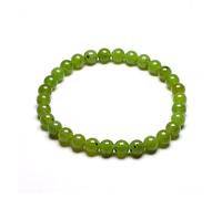 TPDRKOWJX Bracciale con perline, di guarigione naturale Gemma verde Giada nefrite canadese Braccialetti pietra for donne e uomini Gioielli meditazione filo wanglan