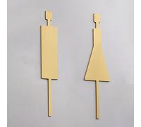 TPDRKOWJX Targa for Porta della Toilette, for, for in Ottone