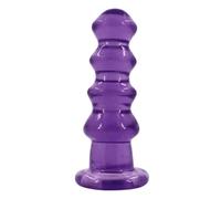 TPE Gourd Anal Plug Deep Insert Anale Perline Butt Plug Anale Stimolazione Espansione Trainer Adulto Giocattolo Del Sesso per Le Donne Uomini (Viola)