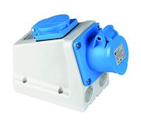 TPelectric - Presa combinata da parete, 3 x 16 A, CEE IP44, con presa Schuko