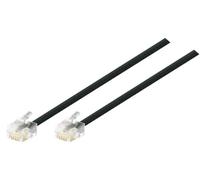 TPFNet Cavo RJ11 / RJ11 Cavo Telefonico 6p 4c / Spina 6p 4c Schermato, Nero, 3m