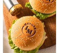 TPFOON Custom Food Branding Ferro da Stiro Carne Branding Ferro per Bistecche, Personalizzato Branding Ferro per Burger Pane Torta Toast BBQ Legno Pelle Ottone Timbro