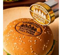 TPFOON Timbro Personalizzato per Hamburger, Ferro da Stiro per Hamburger, Ferro da Stiro per Pane, Ferro da Stiro per Bistecca, Ferro da Stiro per Carne, Ferro da Stiro per Barbecue