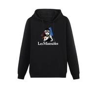 TPGHNVENT Lesn Les Miserables Broadway Musical Film Novel Hoodies Long Sleeve Pullover Loose Hoody Men Sweatershirt Black 3XL
