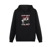 TPGHNVENT Men Long Sleeve Printed Hoodies Quiet Riot Metal Health Album World Tour 1984 Hoody Sweatershirt Black L