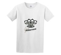 TPGHNVENT Men's Brass Knuckles Sticker Janes Addiction Band Cotton T Shirt White XL