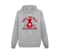 TPGHNVENT Men's Heavyweight Hooded Egg Shen'S Six Demon Bag Big Trouble in Little China Custom Logo Long Sleeve Sweatshirts Grey XXL