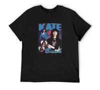 TPGHNVENT Men's Kate-Bush Cotton T Shirt Black L