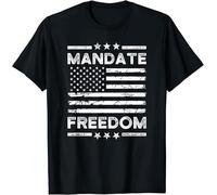 TPGHNVENT Men's Mandate Freedom Shirt American Flag Support Medical Freedom T-Shirts Black 3XL