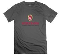 TPGHNVENT Men's Merry Emperor Male University of Wisconsin Madison Customized Retro White By T-Shirts Grey S
