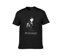 TPGHNVENT Men's Once Upon A Time I'm Hooked Captain Hook Juniors Cotton T Shirt Black XL