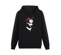 TPGHNVENT Men's Playboi Carti Whole Lotta Red Hip Hop Long Sleeve Hooded Sweatshirt Hoodies with Drawstring Pockets Black 3XL