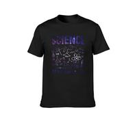TPGHNVENT Men's Science It's Like Magic But Real Mens Casual Cotton Unisex Tees Tops T-Shirts Black 3XL