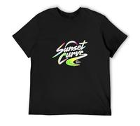TPGHNVENT Men's Sunset Curve Julie And The Phantoms T-Shirts Black S